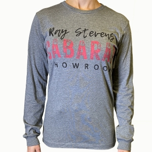 Long Sleeve Gray Distressed CabaRay Tee 