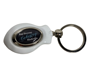 Ray Stevens CabaRay Keychain in Blue & White  