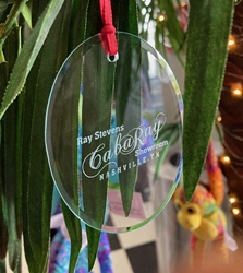 Glass Etched Ornament  