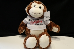 Stuffed monkey with FREE hoodie 