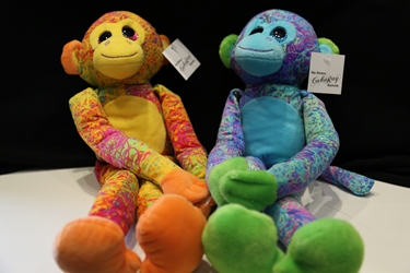 Tie Dyed stuffed monkey 
